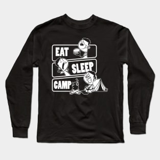 Eat Sleep Camp Repeat - Funny Camping Tent Gift design Long Sleeve T-Shirt